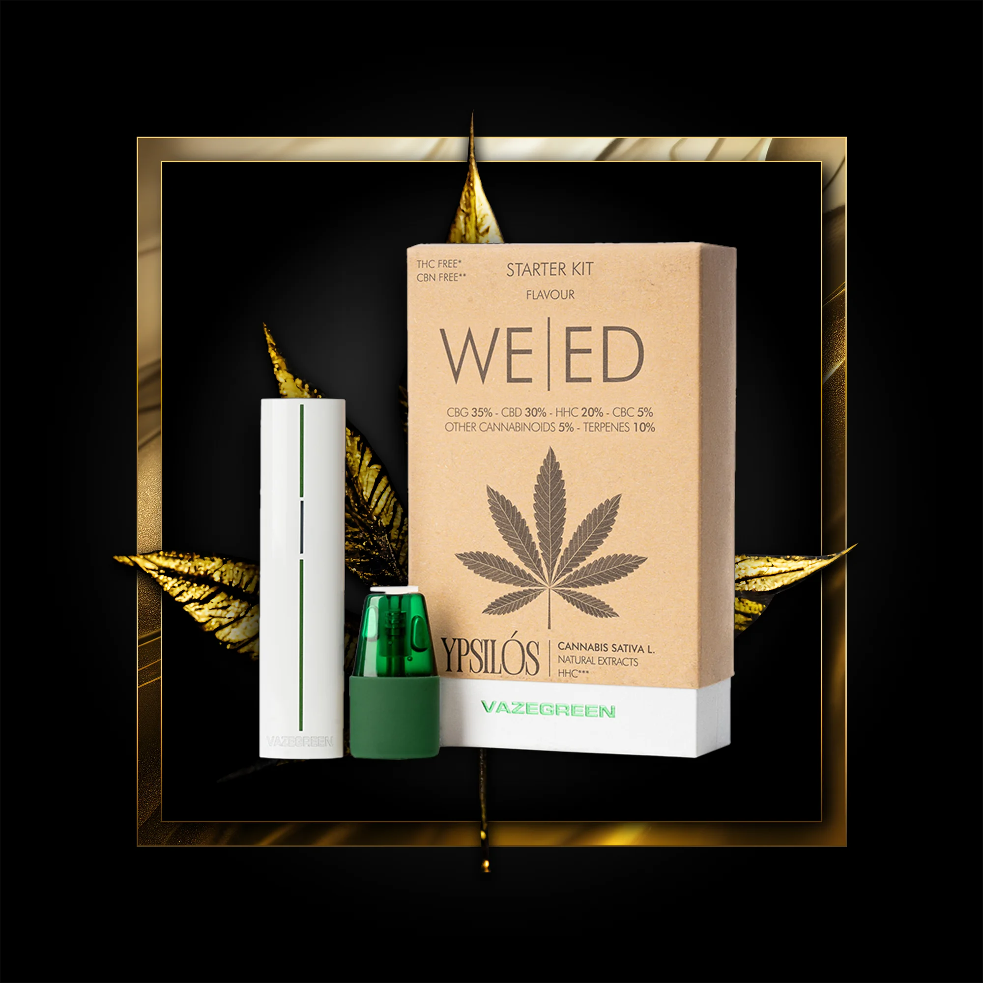 Weed Pen (kit de inicio) 500 caladas - 1,00 ml. HHC